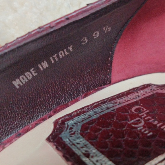 Christian Dior Purple Python Miss Peep Toe Platform Pumps Size 39.5 - Picture 4 of 9